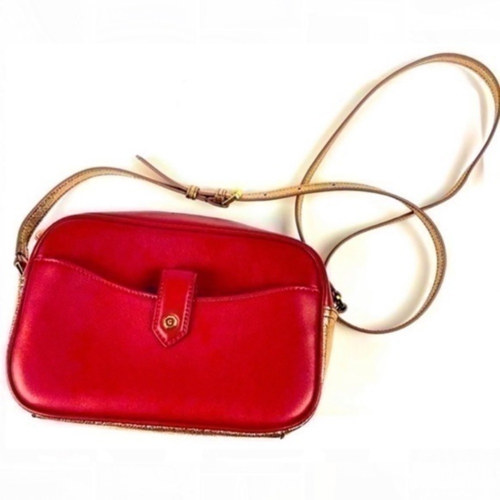 G.I.L.I. Got It Love It Leather Burgundy Crossbody Bag purse gently preloved